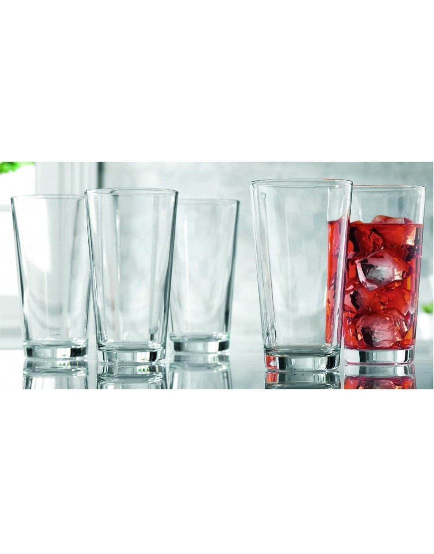 Drinking Glasses Set Of 10 Highball Glass Cups 17 Oz. – By Home Essentials & Beyond – Beer Glasses Water Juice Cocktails Iced Tea Bar Glasses Dishwasher Safe.