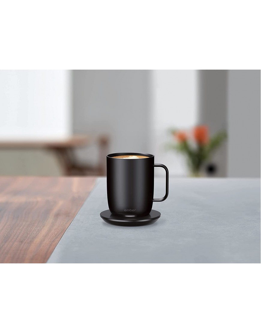 Ember Temperature Control Smart Mug 2 10 oz Black 1.5-hr Battery Life App Controlled Heated Coffee Mug Improved Design