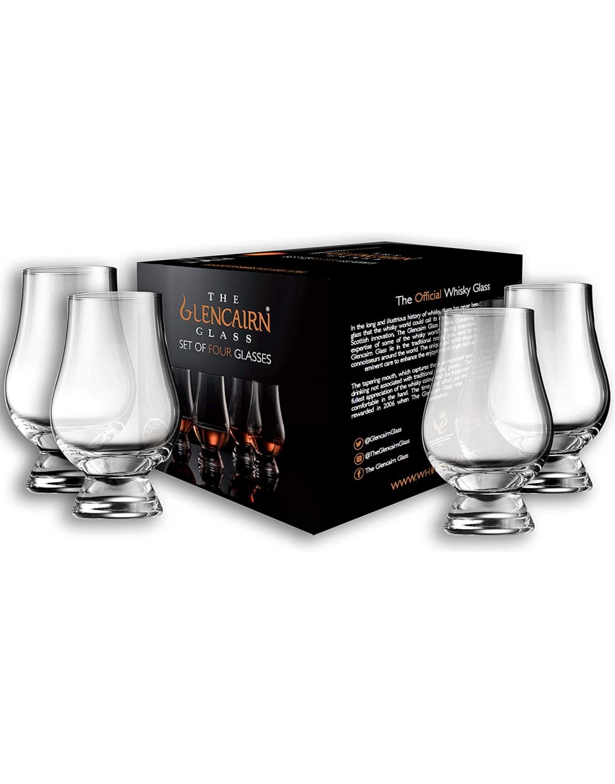 Glencairn Whisky Glass in Gift Carton Set of 4 in 4 Pack Gift Carton