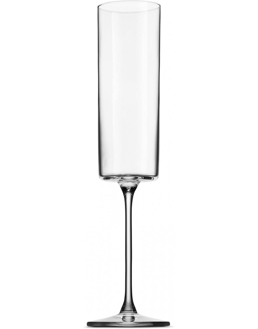Luxurious Glass Champagne Flutes [4 Pack] 6-Ounce Champagne Glasses 4pc Set 100% No-Lead Premium Square Edge Blown Glass Prosecco Wine Glass Flutes Stemmed Wine Flutes for Sauvignon Blanc Muscat etc