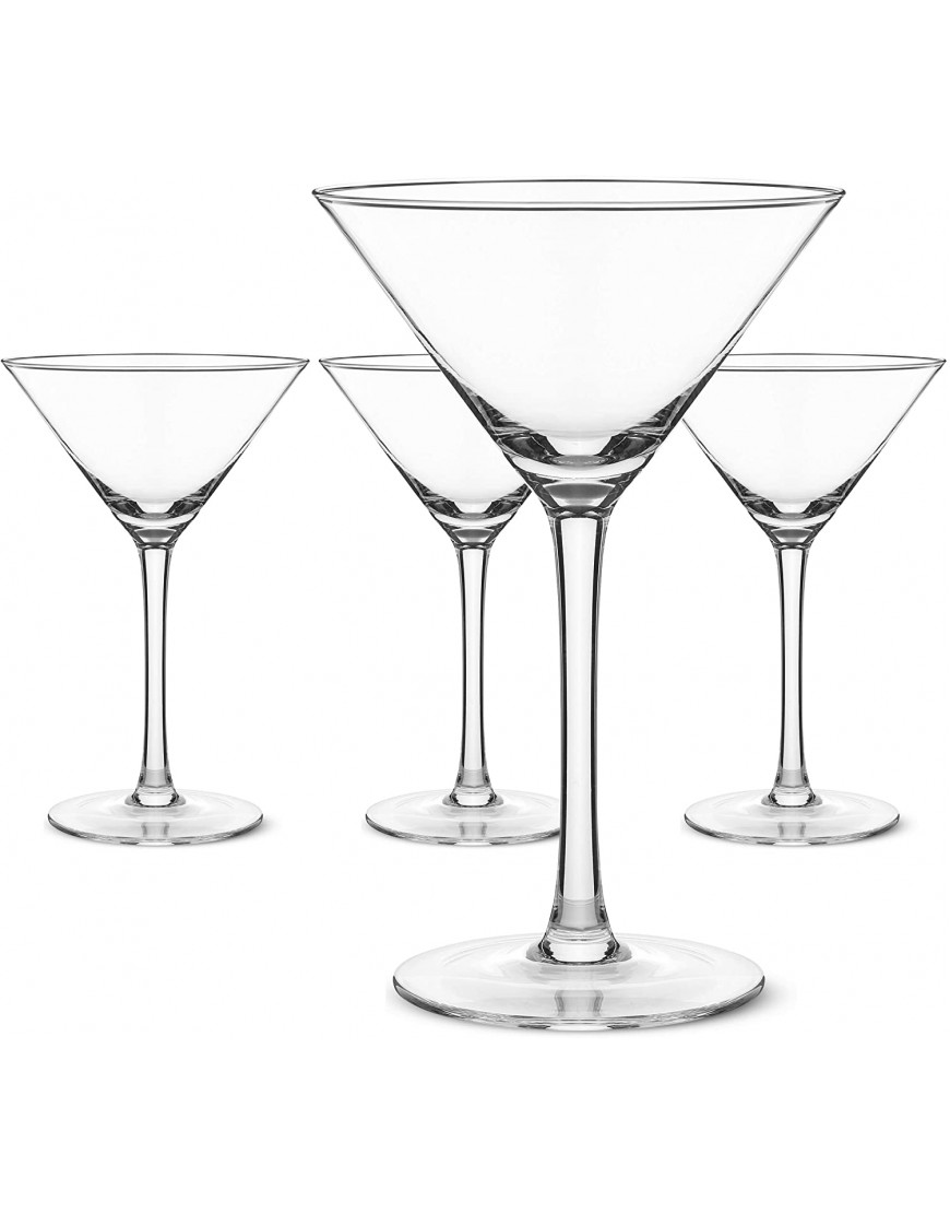 Martini Glasses Set of 4 Hand Blown Crystal Martini Glasses with Stem Elegant Cocktail Glasses for Bar Martini Cosmopolitan Manhattan Gimlet Pisco Sour Elixir Glassware 9oz Clear