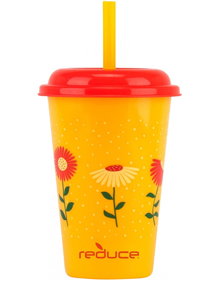 Reduce GoGo's – 12 oz Kids Tumbler Set 5 Pack – Plastic Kids Cups with Straws and Lids – Dishwasher Safe BPA Free – An Ideal Kid's Cup for Smoothies – Mix and Match 5 Fun Designs Sweet