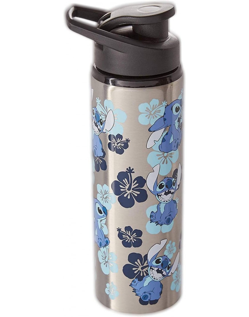 Silver Buffalo Lilo and Stitch Double Walled Stainless Steel Water Bottle 25 Ounces