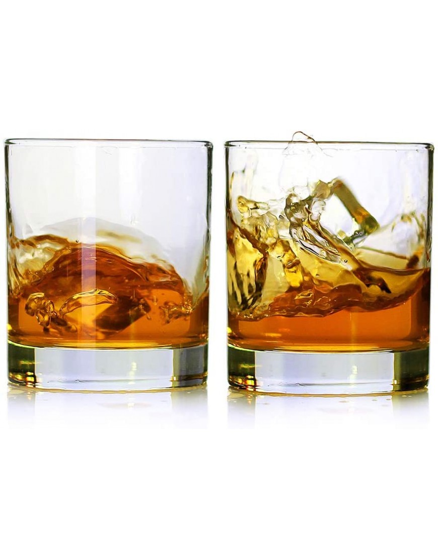 Whiskey Glasses,Set of 2,11 oz,Premium Scotch Glasses,Bourbon Glasses for Cocktails,Rock Style Old Fashioned Drinking Glassware,Perfect for Father's Day,Party,Bars Restaurants and Home