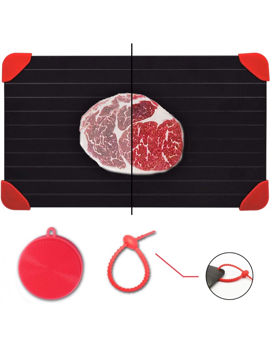 Defrosting Tray for Frozen Meat Rapid and Safer Way of Thawing Food Large Size Defroster Plate Thaw by Miracle Natural Heating A Pack with 7 Pieces Included
