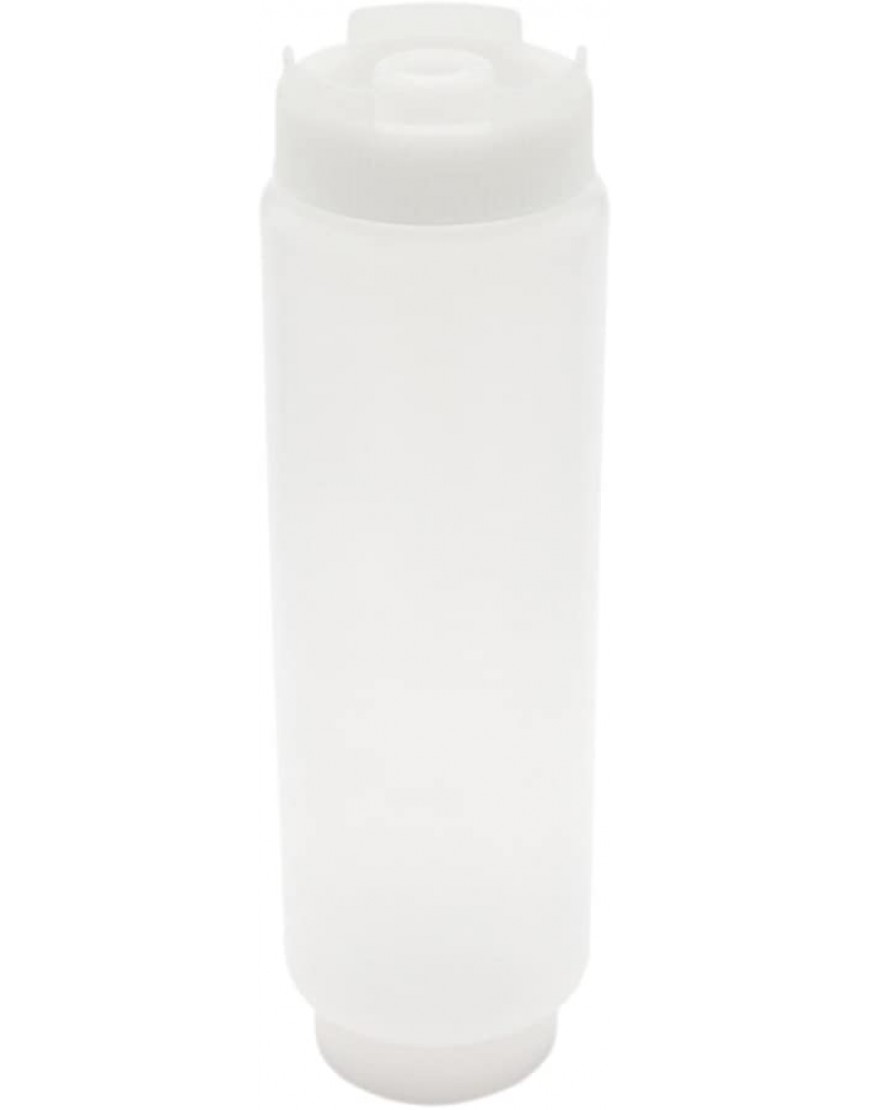 FIFO Inverted Plastic Squeeze Bottle with Refill and Dispensing Lids First In First Out Perfect for Restaurants Catering and Food Trucks 1ct box Restaurant ware 16 oz Clear
