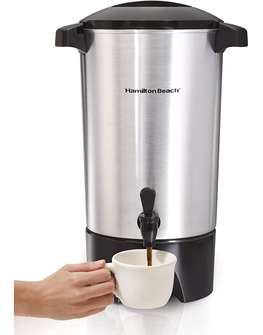 Hamilton Beach 45 Cup Coffee Urn and Hot Beverage Dispenser Silver