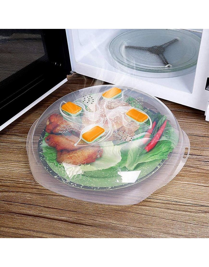 Microwave Cover for Food,Microwave Splatter Cover,Microwave Plate Cover,Microwave Splatter Guard Lid,BPA-Free,Large 11.6 Inch,Orange 1 Pieces