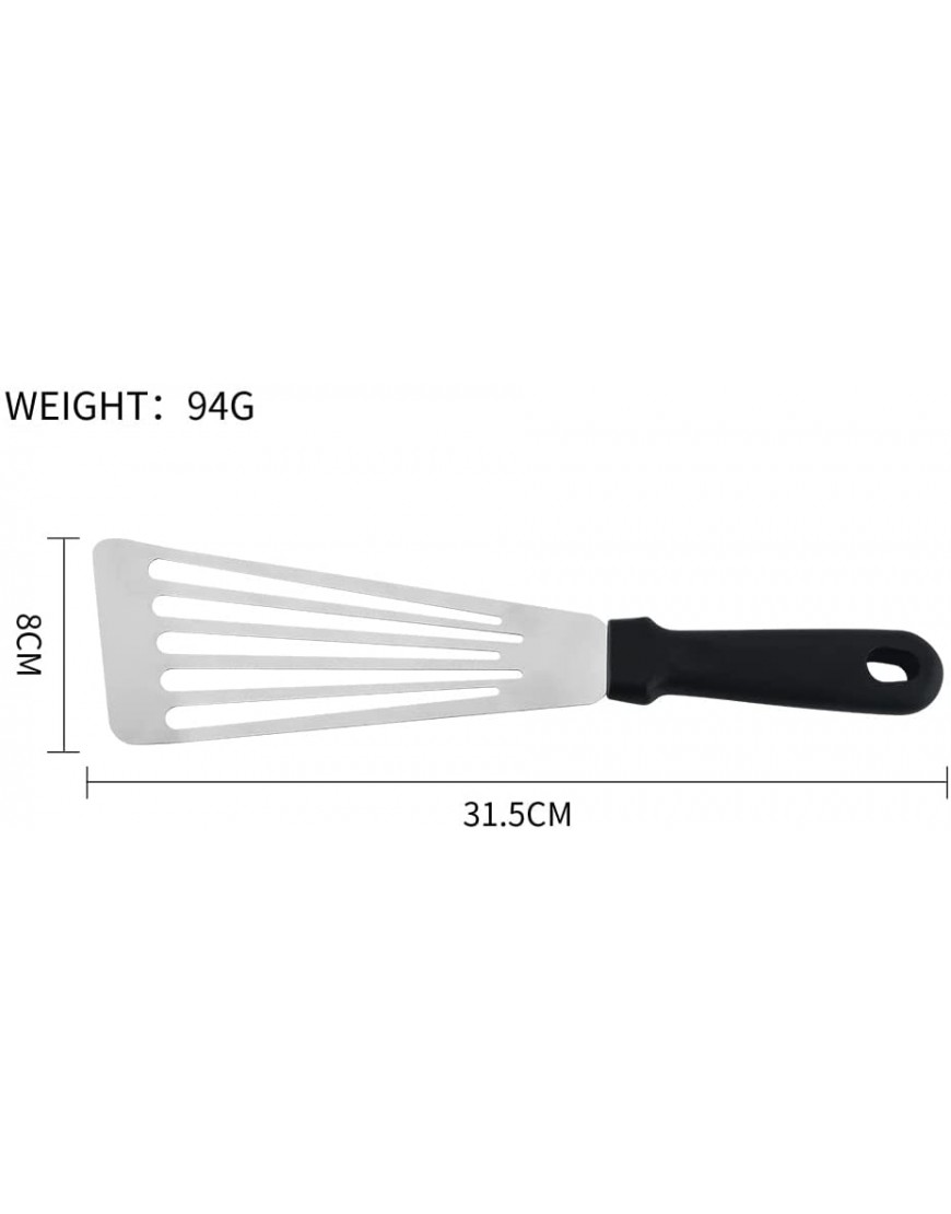 Ardanlingke Fish Spatula,Stainless steel steak spatula Durable Slotted cooking Spatula Beveled Design Stainless Steel Spatula for Frying for Flipping Frying Grilling Pizza12.6 x 3.4 inches