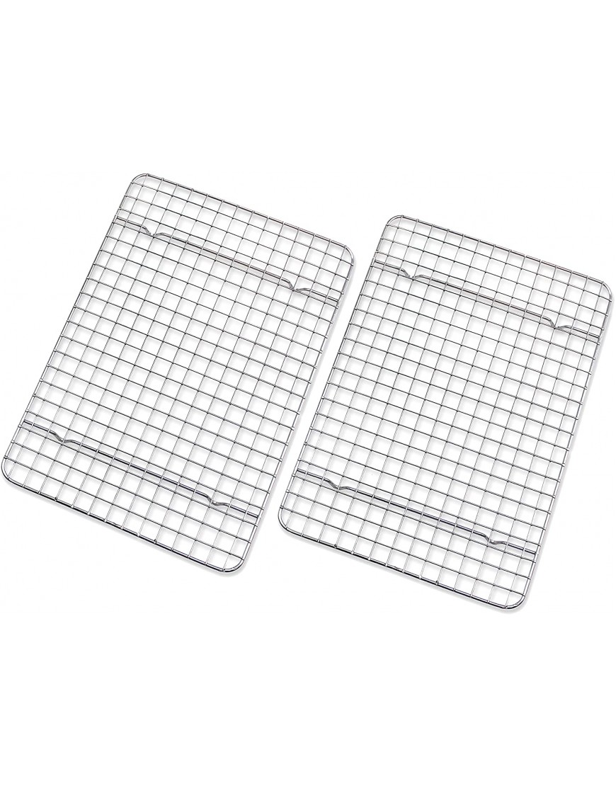 Checkered Chef Cooling Rack Set of 2 Stainless Steel Oven Safe Grid Wire Racks for Cooking & Baking 8” x 11 ¾"