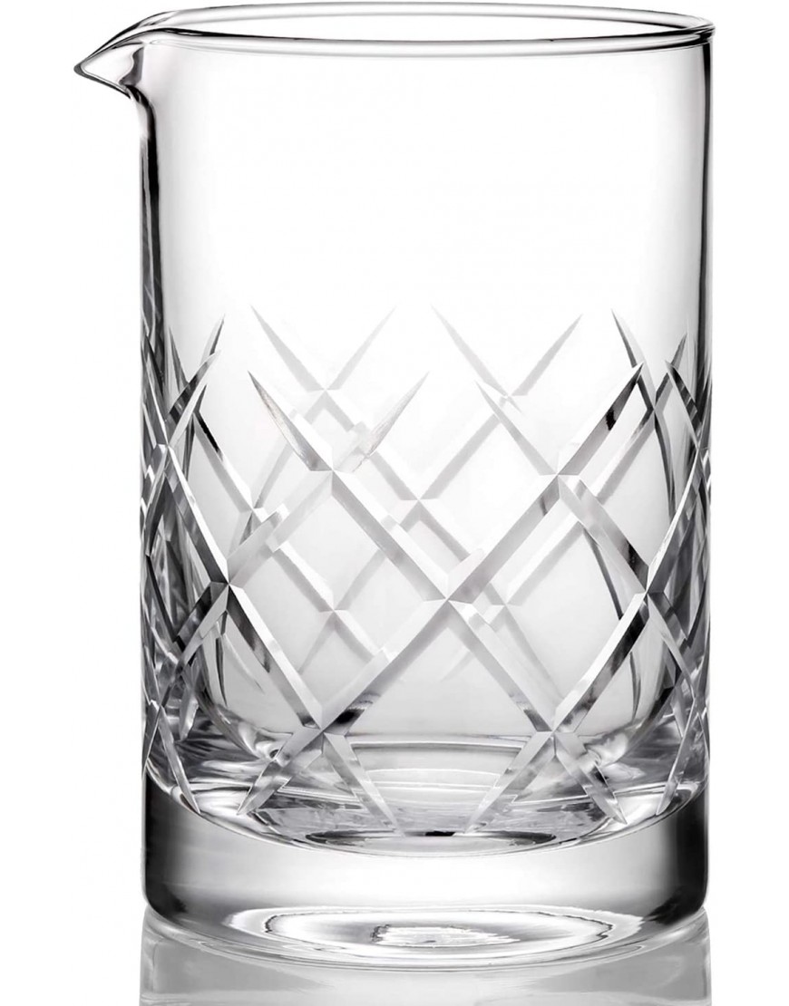 Hiware Professional 24 Oz Cocktail Mixing Glass Thick Bottom Seamless Crystal Mixing Glass
