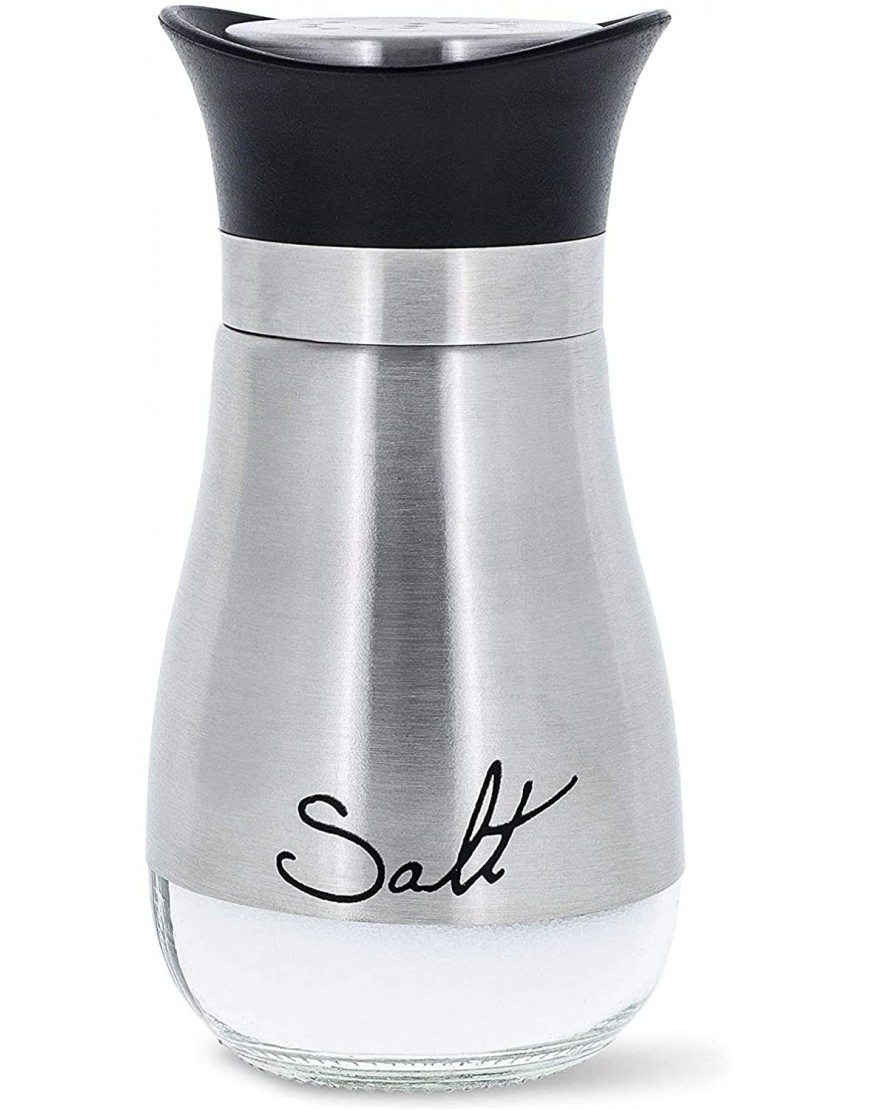 Juvale Salt and Pepper Shakers Set Stainless Steel and Glass Dispenser 4oz