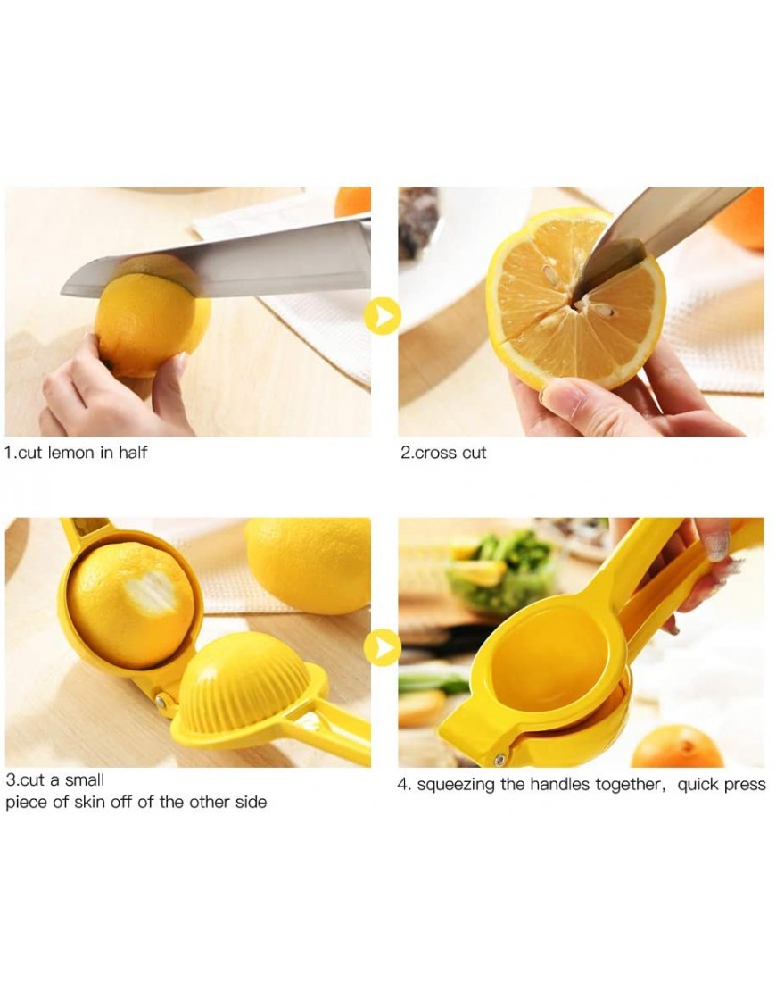 Manual Juicer Citrus Lemon Squeezer,Fruit Juicer Lime Press Metal,Professional Hand Juicer Kitchen Toolyellow）