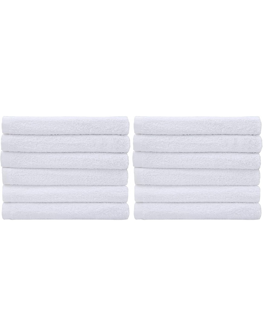 Utopia Towels Kitchen Bar Mops Towels Pack of 12 Towels 16 x 19 Inches 100% Cotton Super Absorbent White Bar Towels Multi-Purpose Cleaning Towels for Home and Kitchen Bars