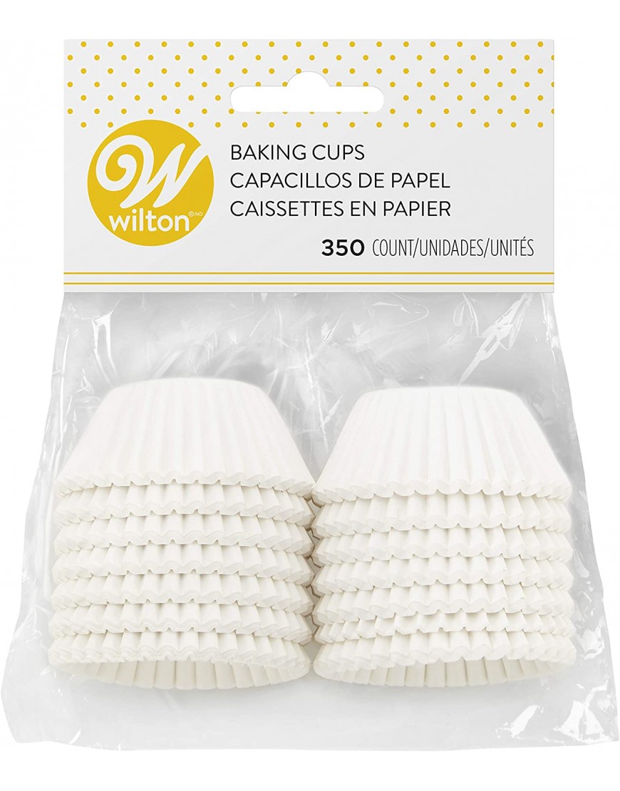 Wilton Baking Cups Mini White 350-Count