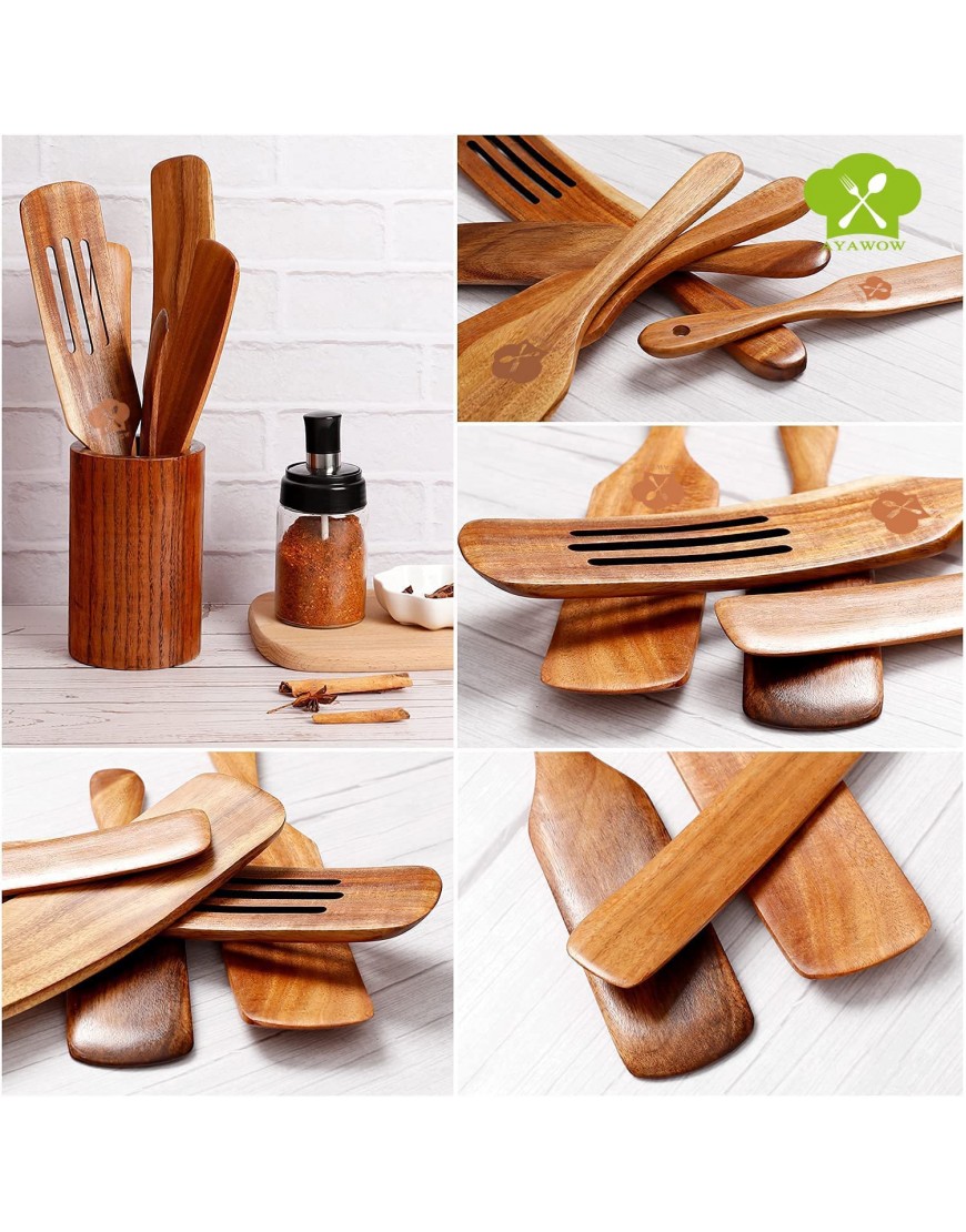 Wooden Spurtles Kitchen Tools As Seen On Tv,5 Pcs Spurtle Wooden Cooking Utensils Teak Wood Spurtle Kitchen Tool,Wooden Spoons for Cooking