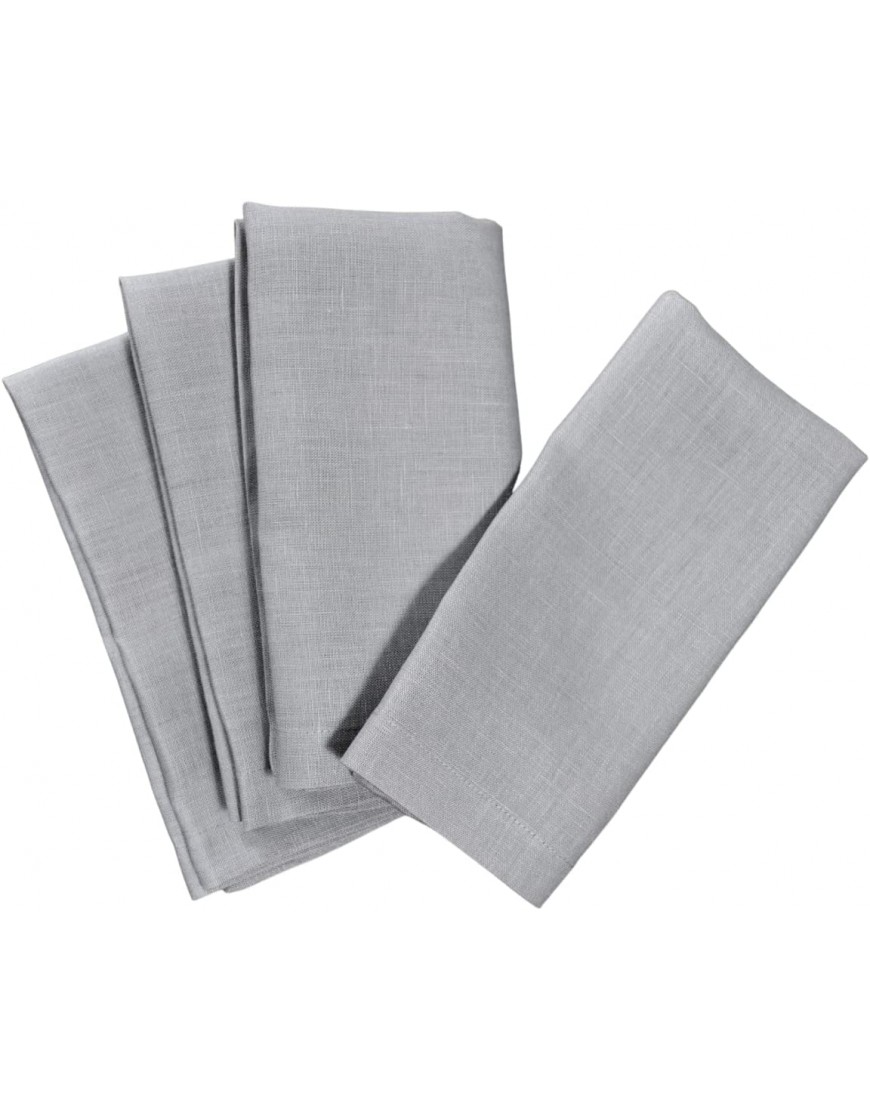 Crabtree Collection Easter Linen Napkins Kitchen & Table Linens Kitchen Gifts Set of 4 Dinner Napkins 100% Flax Linen Napkins Spring Napkins Holiday Napkins Grey 4 pc Napkin Set