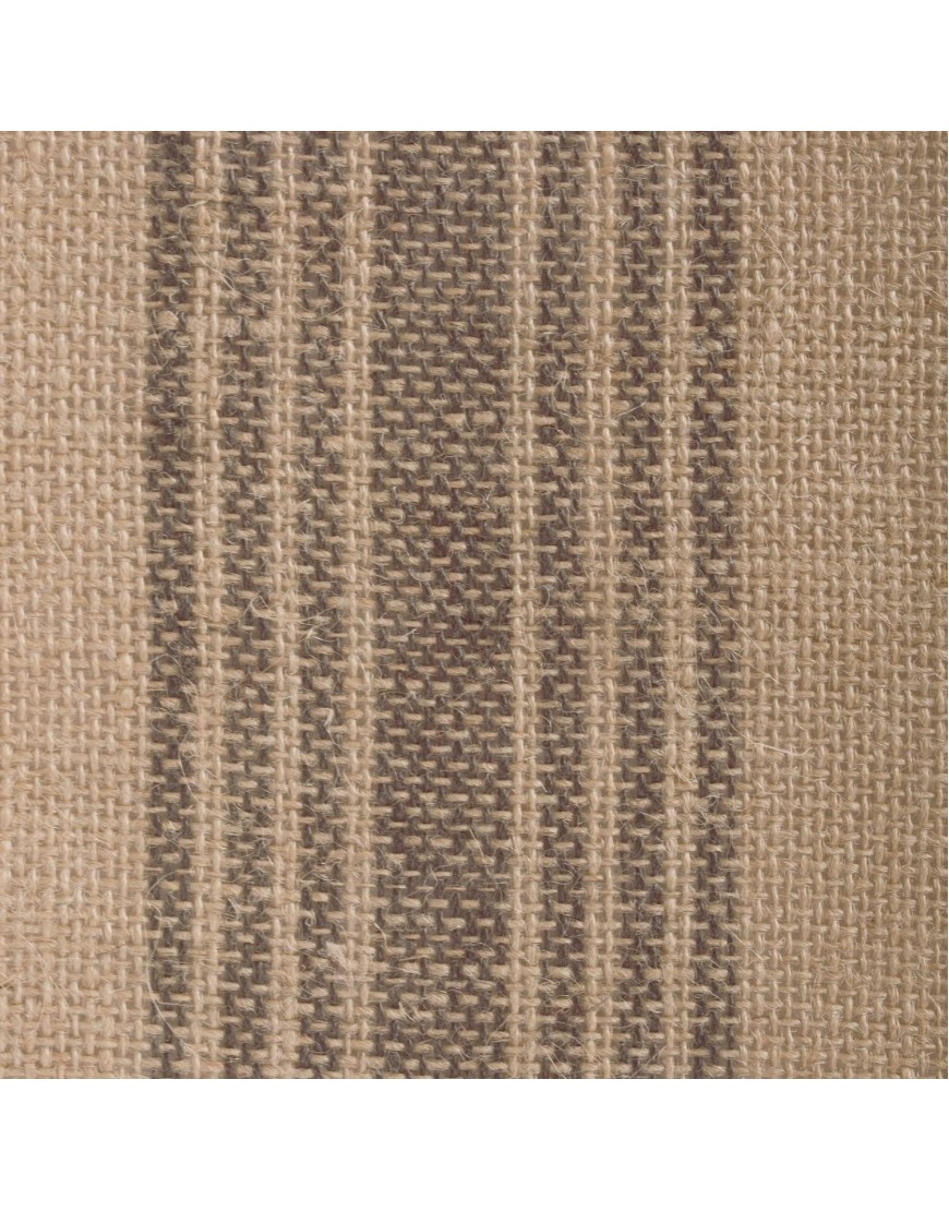 DII Jute Burlap Collection Kitchen Tabletop Table Runner 14x108 Gray Center Stripe