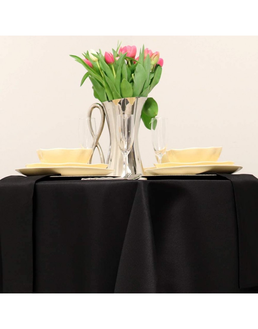 Kadut Square Tablecloth 70 x 70 Inch Black Square Table Cloth for Square or Round Table | Heavy Duty | Washable Tablecloth for Parties Weddings Kitchen Restaurant Wrinkle-Resistant Table Cover