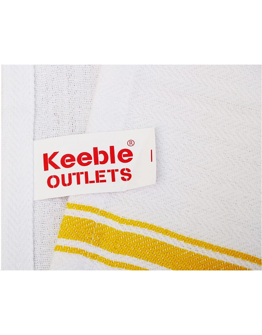 Keeble Outlets Kitchen Towels Set of 12 Yellow Stripes Highly Absorbent Dish Towels Preferred by Chefs 100% Cotton Hand Towels Kitchen & Table Linens Flour Sack Towels Dish Rags