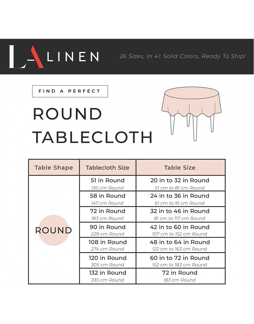 LA Linen Polyester Poplin Washable Round Tablecloth Stain and Wrinkle Resistant Table Cover 51 Fabric Table Cloth for Dinning Kitchen Party Holiday 51-Inch Hunter Green TCpop51R GreenHuntP20