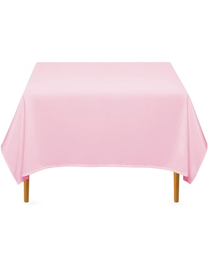 Lann's Linens 70" Square Premium Tablecloth for Wedding Banquet Restaurant Polyester Fabric Table Cloth Pink