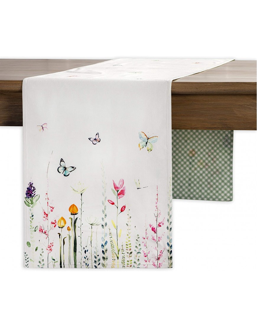 Maison d' Hermine Botanical Fresh 100% Cotton Easter Table Runner for Party | Dinner | Holidays | Kitchen | Spring Summer 14.5 Inch by 72 Inch