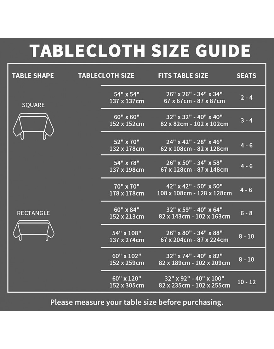 Romanstile Rectangle Tablecloth 60 x 84 inch Waterproof and Wrinkle Resistant Washable Polyester Table Cloth for Kitchen Dining Party Wedding Indoor and Outdoor Use Table Cover Grey