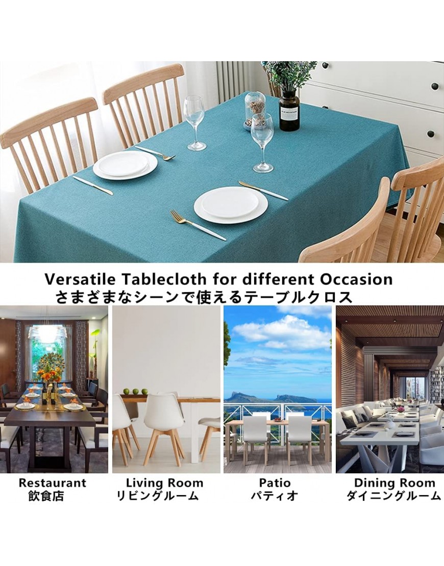 Table Clothes for Rectangle Tables Waterproof Tablecloth PVC Anti-Fading Rectangle Dining Table Cover Kitchen&Table linens for Party Birthday Summer Indoor Outdoor Picnic DecorationNavy 55×70