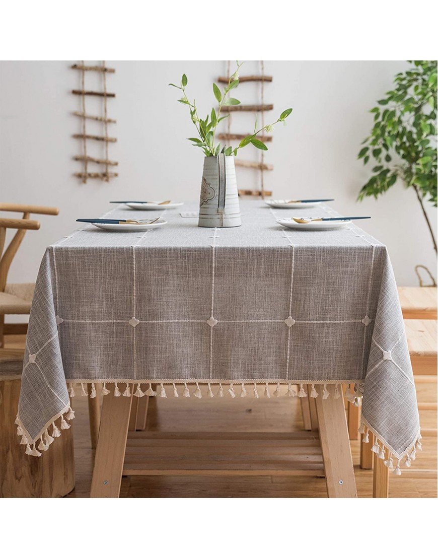 Tablecloth Kitchen & Table linens Gray Rustic Table Cover Farmhouse Rectangle Square Tablecloth Table Cloth for Party Birthday Holiday Dining 70 inch