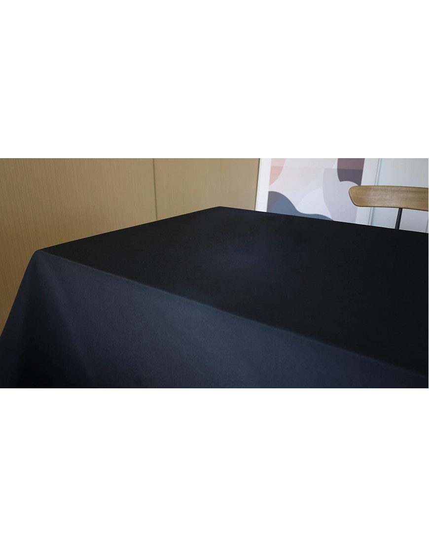 Weavric Square Tablecloth 85 X 85 Inches Washable Wrinkle Free Stain Resistant Black Large Linen Tablecloth for Buffet Table Kitchen Dinner Wedding Easter