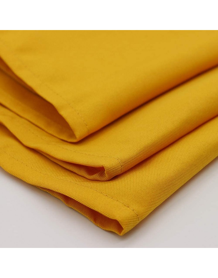 YOUR CHAIR COVERS 20 Inch Square Premium Polyester Cloth Napkins 10 Pack Gold Oversized Double Folded and Hemmed Table Linen Napkin Restaurant and Hotel Multi Use