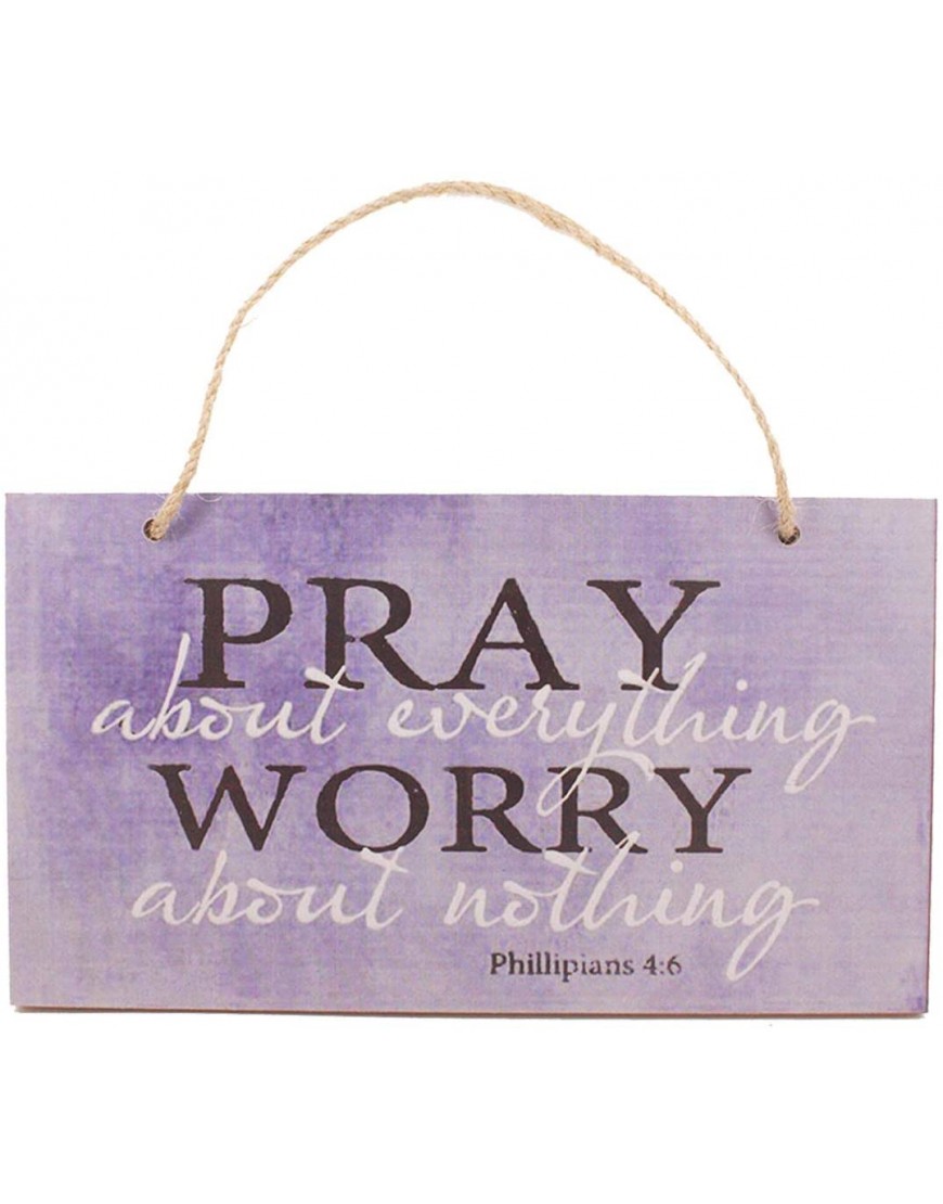 bouti1583 Pray About Everything Wooden Sign Decor 9.5" by 5.75" 41-250 Standard Version