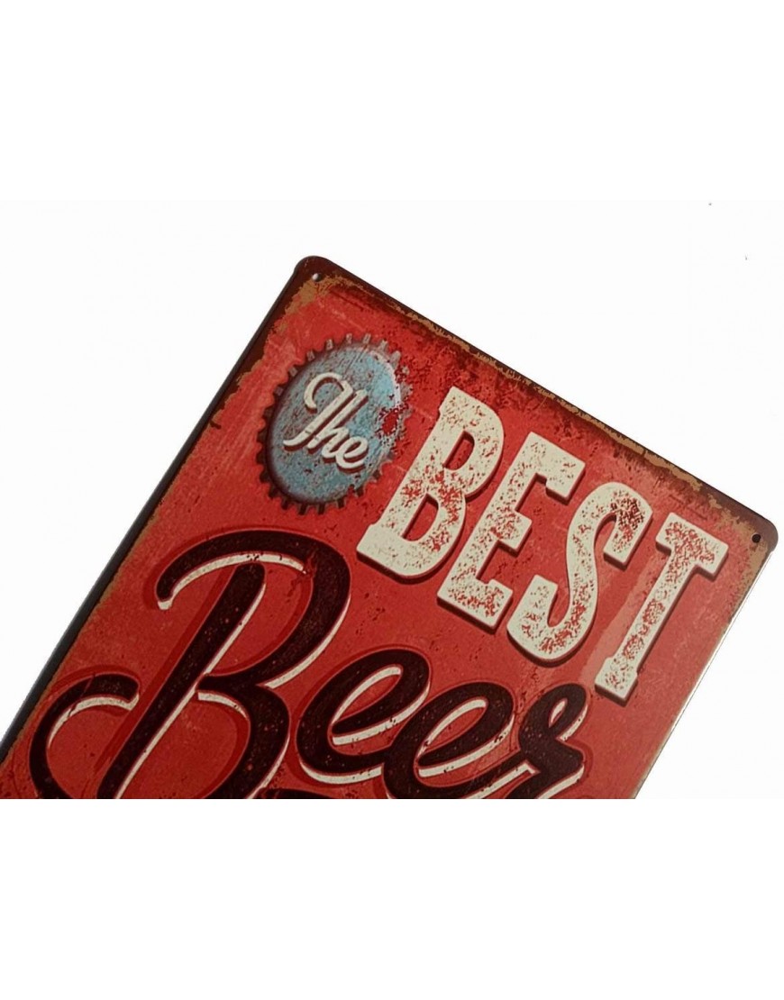 ERLOOD Best Beer Vintage Funny Home Decor Tin Sign Retro Metal Bar Pub Poster 8 x 12