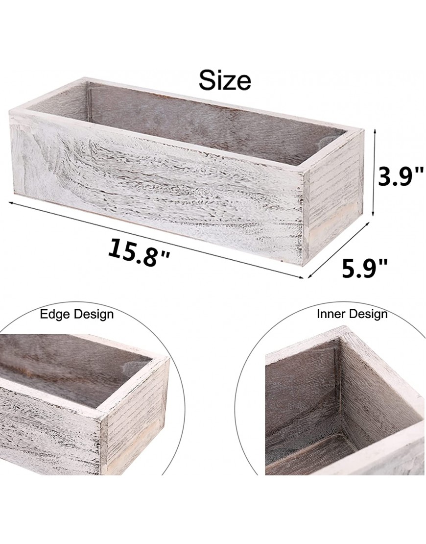 LKMANY Bathroom Decor Box Toilet Paper Holder Office Table Organizer,Farmhouse Kitchen Utensil Holder Box DIY Wood Box for Toilet Tank Tray,Rustic Home Display Boxes for Storage Small Items