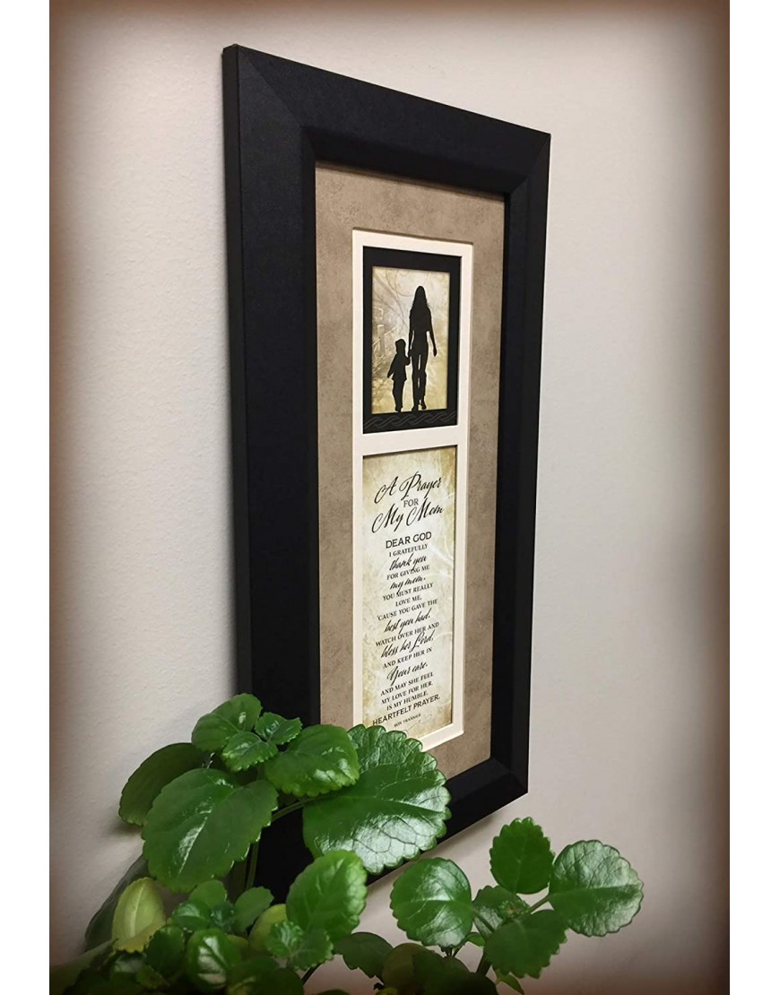 Prayer for My Mom Wood Frame Wall Plaque | 8 in x 16 in | Great Gift for Mom for Mother's Day | Hangs on any Wall | Dear God I Gratefully Thank You for Giving me My Mom | Made in the USA by DEXSA