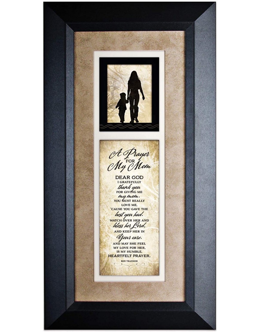 Prayer for My Mom Wood Frame Wall Plaque | 8 in x 16 in | Great Gift for Mom for Mother's Day | Hangs on any Wall | Dear God I Gratefully Thank You for Giving me My Mom | Made in the USA by DEXSA