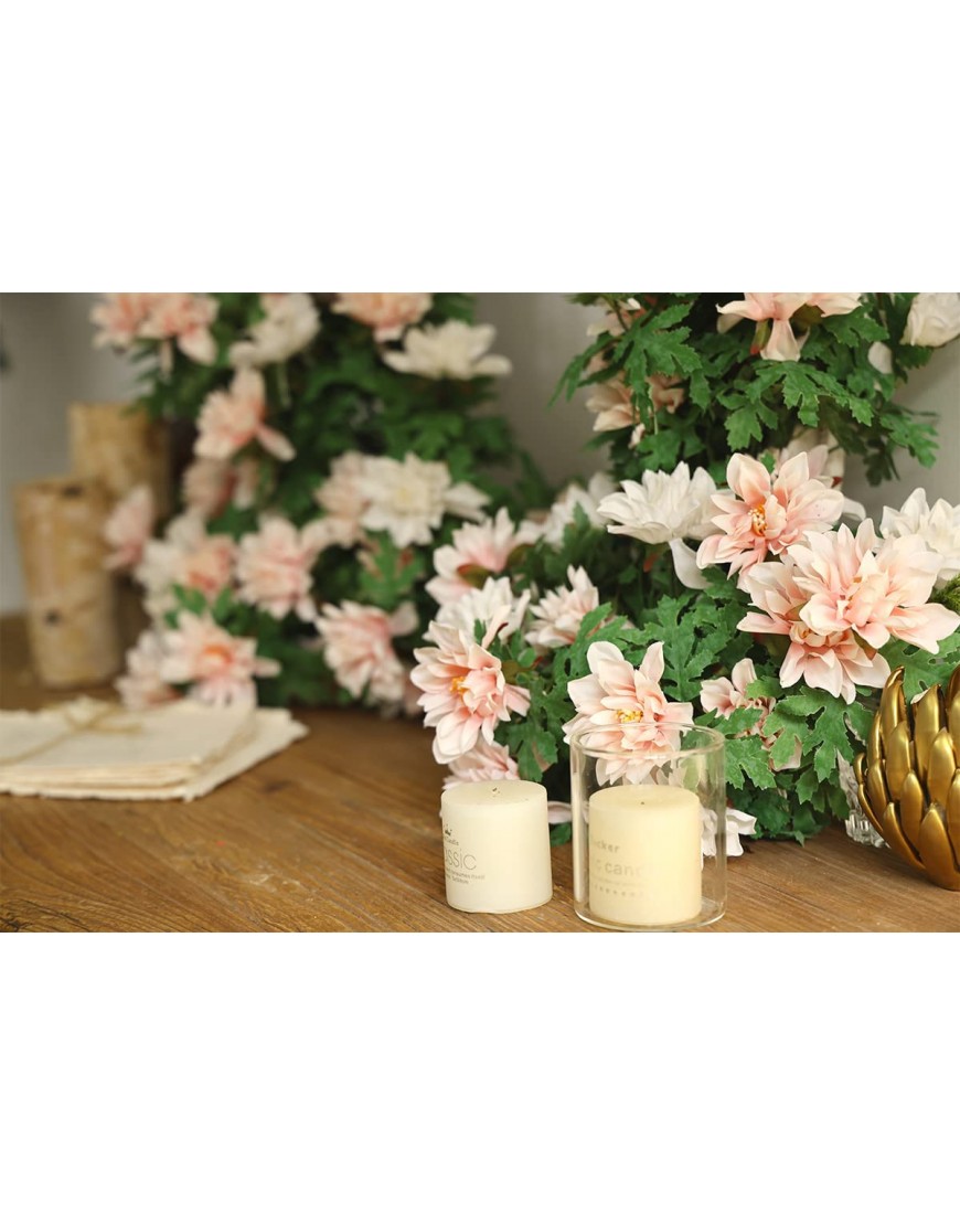 6 PCS Artificial Flowers PARTY JOY Faux Flowers Silk Flower Dahlia Bouquets for Outdoor Indoor Home Garden Party Office Wedding Living Room Dining Table Decor Dahlia 6