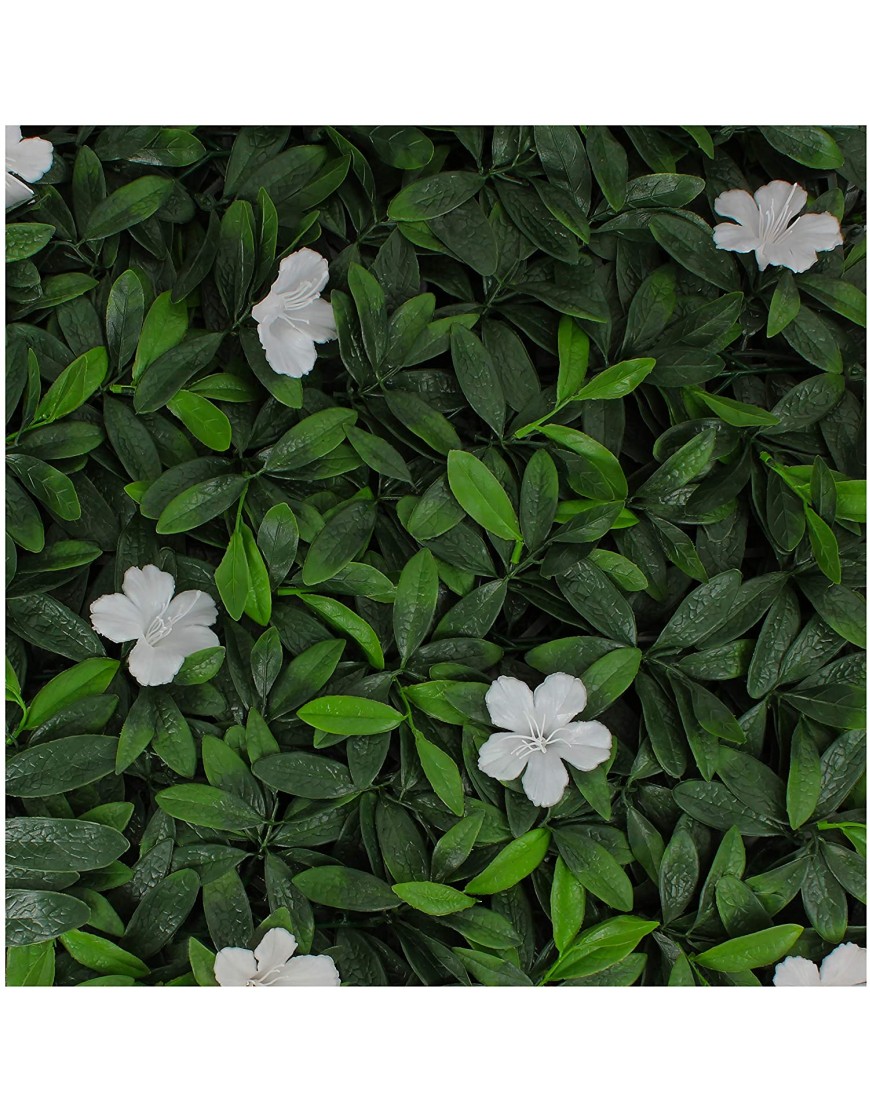 Artificial Hedge Outdoor Artificial Plant Great Boxwood and Ivy Substitute Sound Diffuser Privacy Fence Hedge Topiary Greenery Panels 12 White Cuckoo Flower