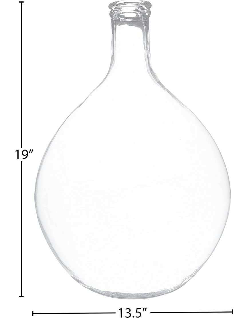 Creative Co-Op Decorative Glass Bottle Vase 18 Inch Clear