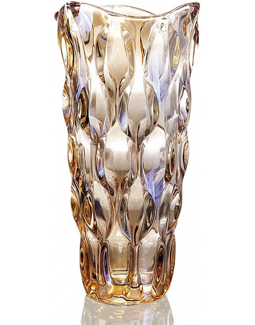Flower Vase for Decor Glass Gold Vase 11.8 Tall