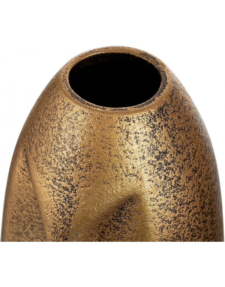 Hewory Face Vase Ceramic Abstract Sculpture Flower Vases Decorative Accent for Modern Home Decor Rustic Gold H-7.3in Not Include Flower