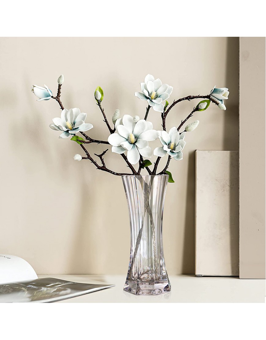 Mingbocheng Wide Mouth Acrylic Clear Vase Centerpiece Table Decorations Flower Vase Home Gifts Dinning Table Accessories Small Decor Items for Shelf