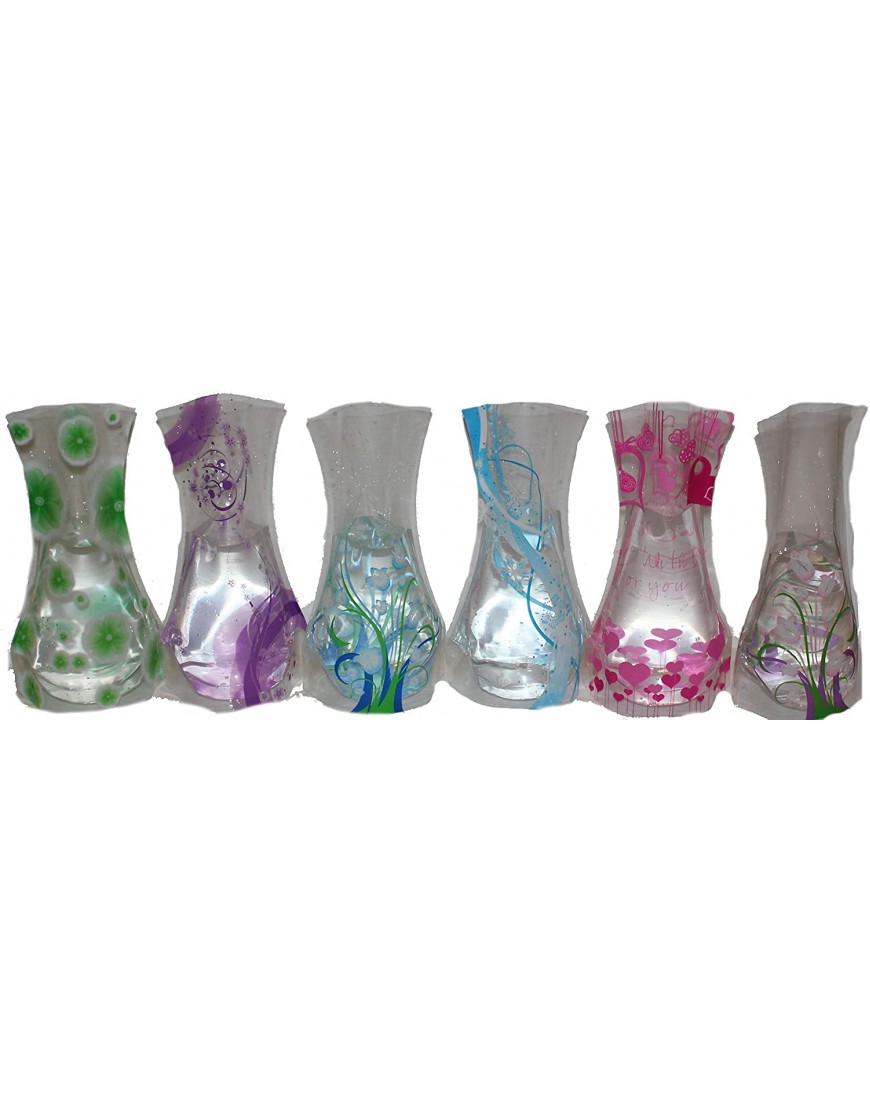 Plastic Foldable Flower Vase 6-pieces Just Like the Picture