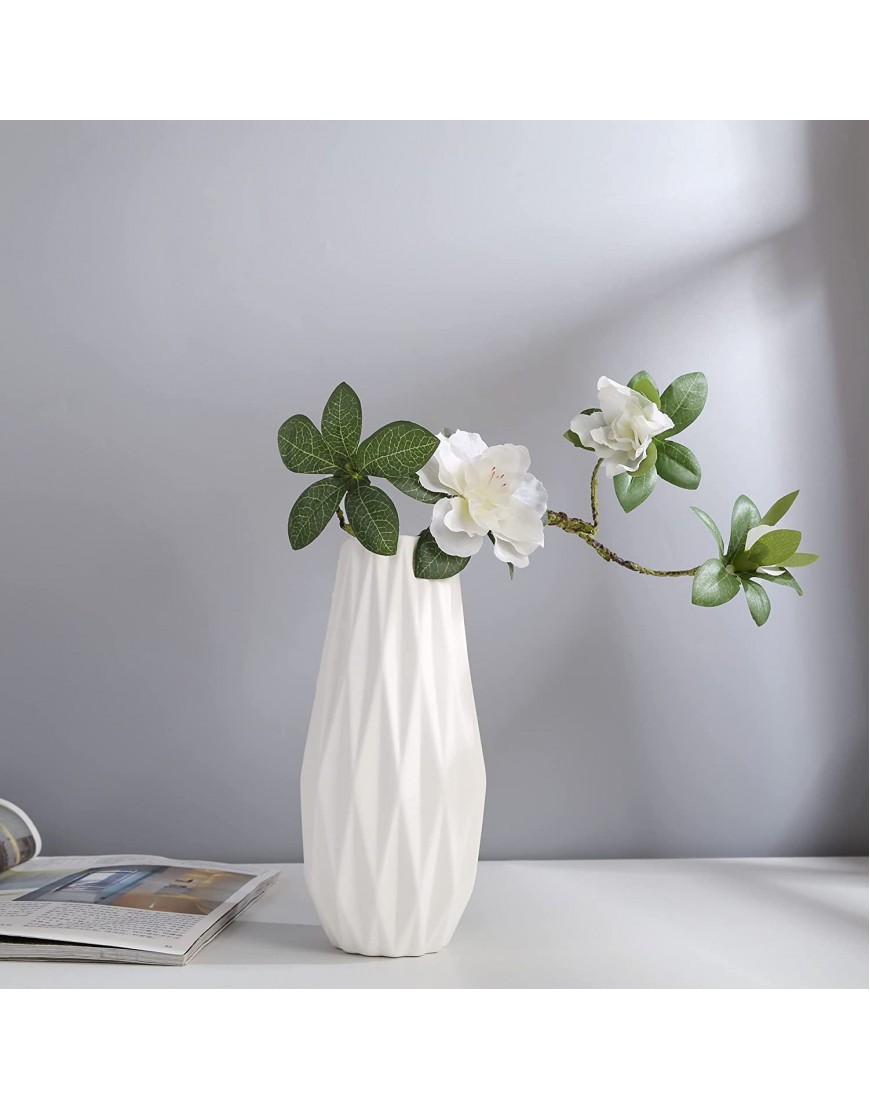 Simple White Ceramic Vase Modern Home Decoration Porcelain Vase Flower Vase Origami Design Flower Arrangement Decoration Shooting Props, The Best Gift White