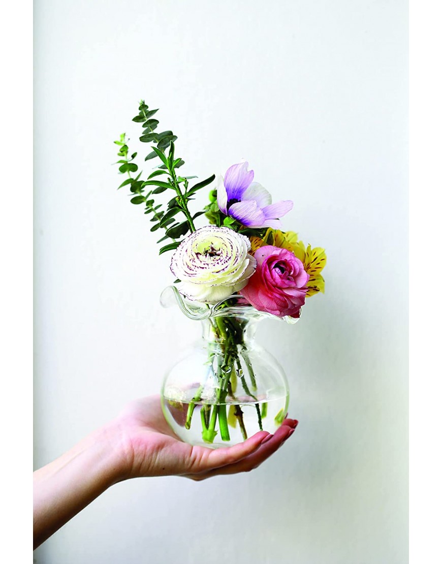 Vietri Italian Hibiscus Mouthblown Glassware Vase Collection Bud Clear
