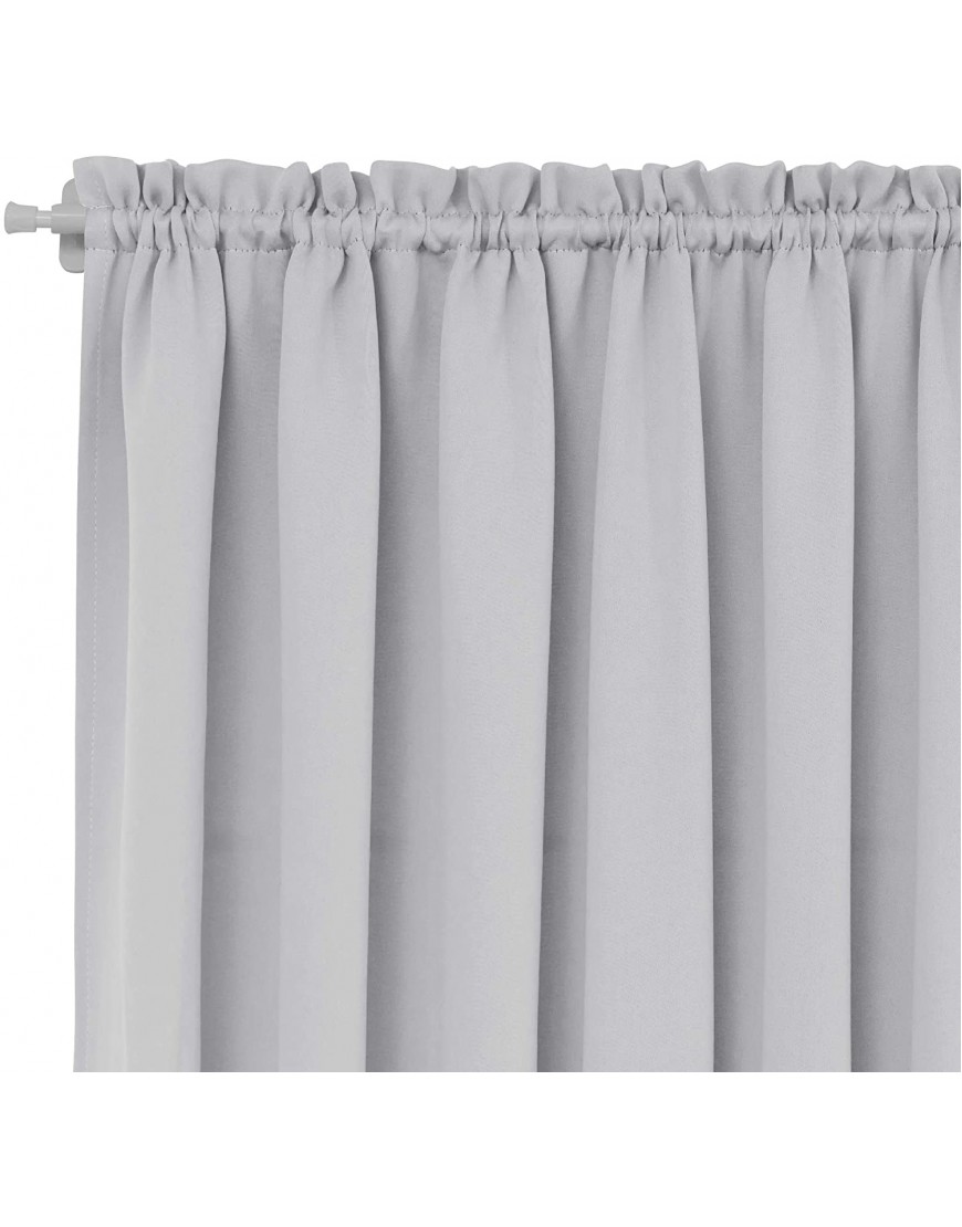 Deconovo Room Darkening & Blackout Rod Pocket Curtain Drapes Thermal Insulated Curtains 54x40 in Greyish White 1 Panel