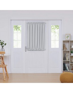 Deconovo Room Darkening & Blackout Rod Pocket Curtain Drapes Thermal Insulated Curtains 54x40 in Greyish White 1 Panel
