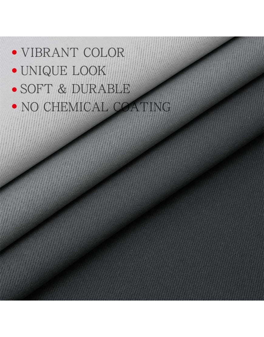 G2000 Blackout Curtains & Drapes for Bedroom Living Room 84 Inches Long Grey and Greyish White Room Darkening Window Treatments Ombre Thermal Insulated Light Blocking Grommet Backdrop 2 Panels Set