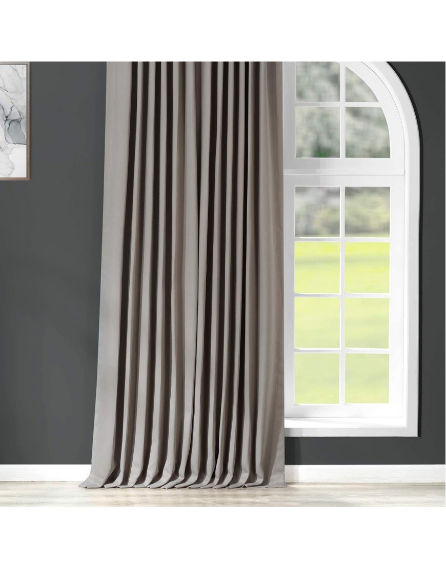 HPD Half Price Drapes Extra Wide Room Darkening Curtains 100 X 120 1 Panel BOCH-174402-120-DW Neutral Grey